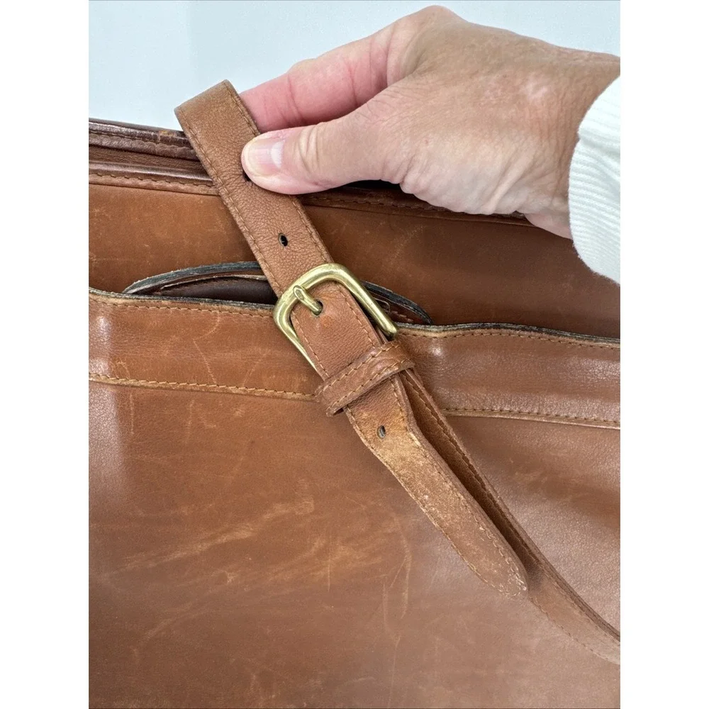 Vintage Coach 5351 Senator Brown Leather Legal Size Briefcase Restoration Needed